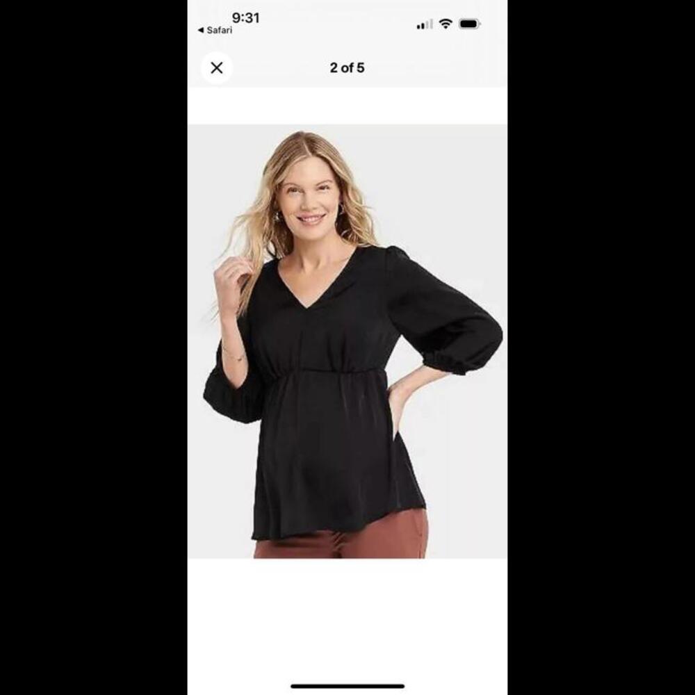 Women’s maternity top XXl by Isabel black NWT